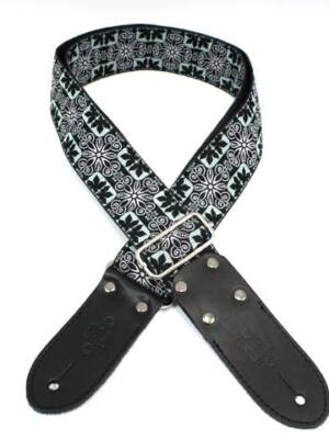 JAC20-FIL-WHITE: DSL Jacquard series 2" Fil White, guitar strap